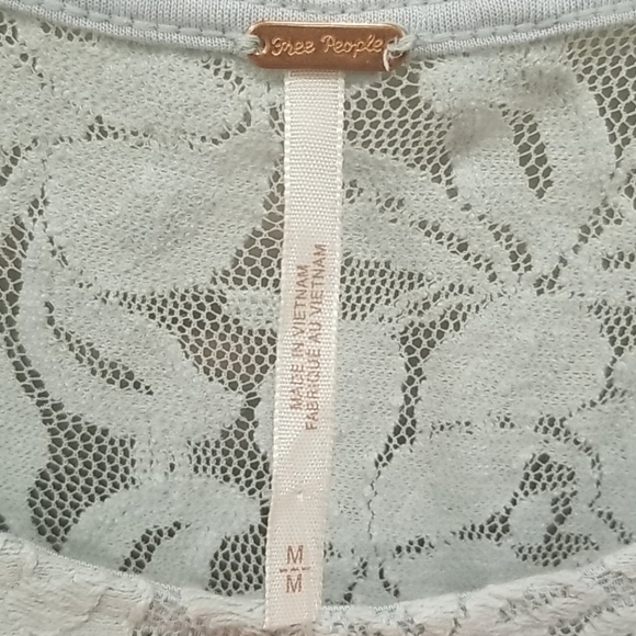 💕FREE PEOPLE💕 Miles of Lace Dress in Sky Blue - Picture 13 of 15